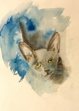 But I tell you, a cat needs a name that’s particular... Blueboy Willoughby by Annie Bromham